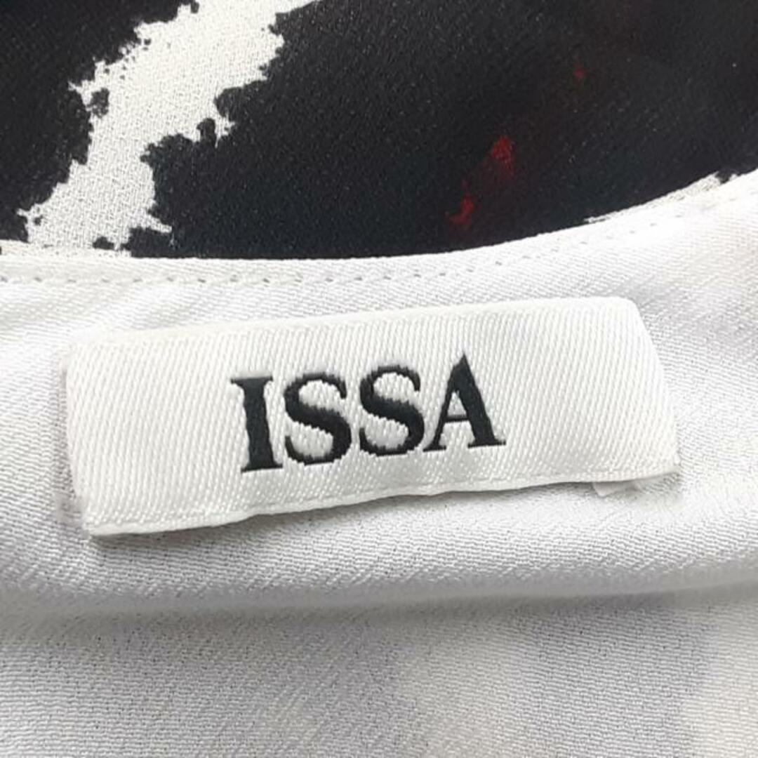 Issa London(イッサロンドン)のISSA(イッサロンドン) ワンピース サイズUK:8 レディース美品  - 黒×白×レッド 半袖 レディースのワンピース(その他)の商品写真