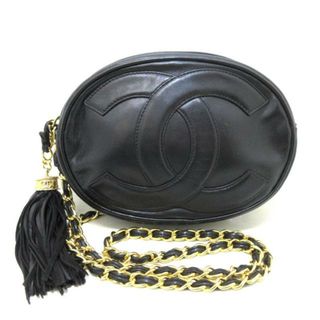 シャネル(CHANEL)のCHANEL(シャネル) ショルダーバッグ レディース - 黒 ゴールド金具/チェーンショルダー/ミニバッグ/タッセル/ココマーク ラムスキン(ショルダーバッグ)