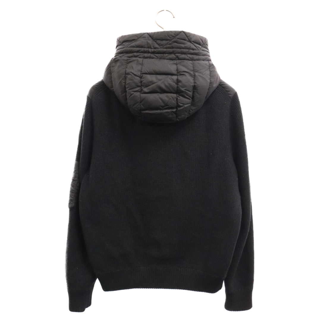 MONCLER(モンクレール)のMONCLER モンクレール MAGLIONE TRICOT CARDIGAN フード ニット切替ダウンジャケット ブルゾン ブラック E20919402800 メンズのジャケット/アウター(ダウンジャケット)の商品写真