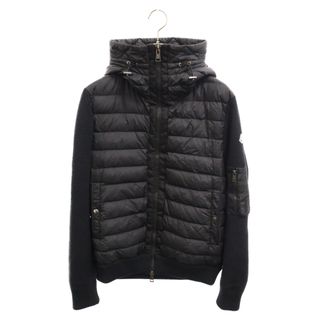 MONCLER モンクレール MAGLIONE TRICOT CARDIGAN フード ニット切替ダウンジャケット ブルゾン ブラック E20919402800