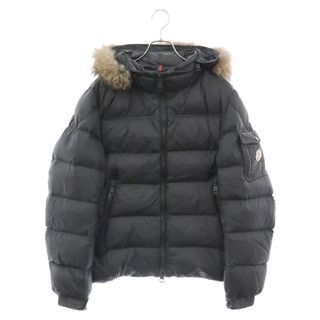 モンクレール(MONCLER)のMONCLER モンクレール MARQUE DOWN JACKET E20914137825 マルケ ファー付き ダウンジャケット アウター ブラック(ダウンジャケット)