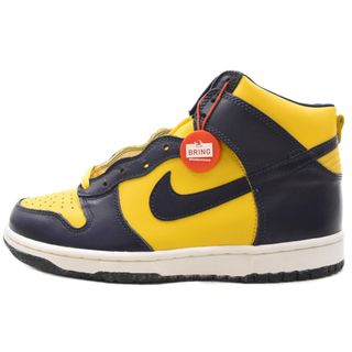 ナイキ(NIKE)のNIKE ナイキ 98年製 DUNK HIGH LE ダンク ミシガン ハイカットスニーカー 紺黄 イエロー/ネイビー 630335-471 US8.5/26.5cm(スニーカー)