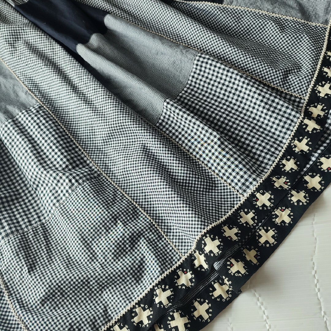 美品 ワンダフルワールド カネコイサオ パッチワーク ワンピース 美品 ワンダフルワールド カネコイサオ パッチワーク ワンピース
