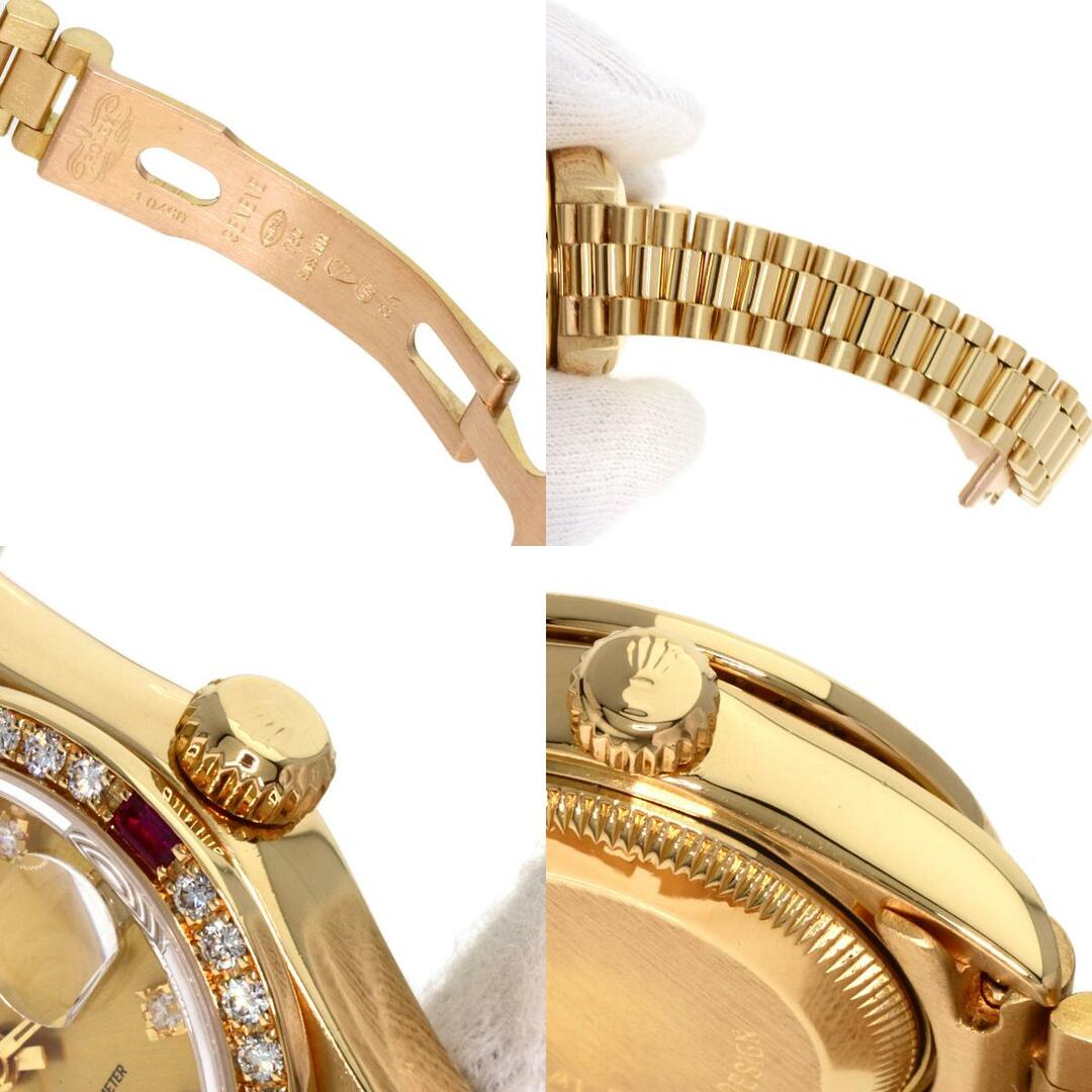ROLEX(ロレックス)のROLEX 69068G デイトジャスト 10P ダイヤモンド 腕時計 K18YG K18YG ダイヤモンドxルビー レディース レディースのファッション小物(腕時計)の商品写真