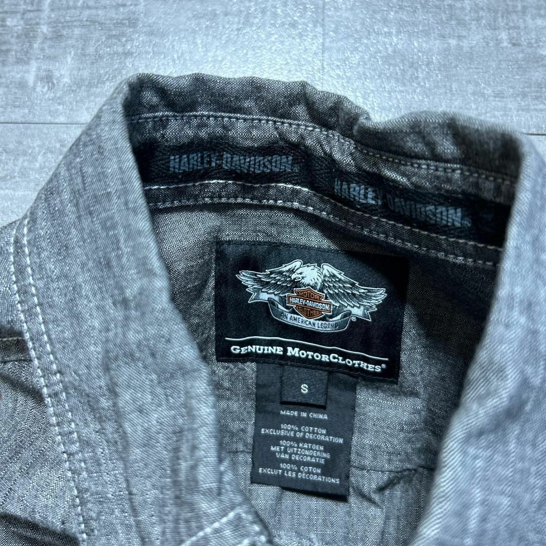 Harley Davidson(ハーレーダビッドソン)のHARLEY DAVIDSON ハーレーダビッドソン エルボーパッチ 長袖シャツ メンズのトップス(Tシャツ/カットソー(七分/長袖))の商品写真