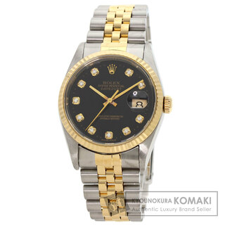 ロレックス(ROLEX)のROLEX 16233G デイトジャスト 10P ダイヤモンド 腕時計 SS SSxK18YG メンズ(腕時計(アナログ))