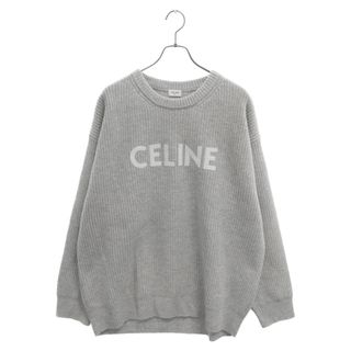 CELINE セリーヌ 21AW Oversized Celine Sweater In Ribbed Wool ロゴ刺繍 オーバーサイズ ウールニット セーター ブラック 2A19R423P