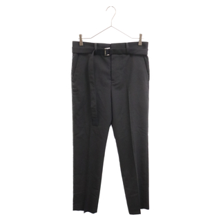 Sacai サカイ Suiting Pants スーティング ベルテッドスラックスロングパンツ ブラック 24-03274M