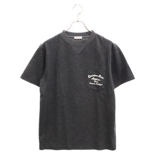 ディオール(Dior)のDIOR ディオール ATELIER LOGO TEE 213J637A0739 クルーネック アトリエロゴ 半袖Tシャツ グレー ポケット(Tシャツ/カットソー(半袖/袖なし))