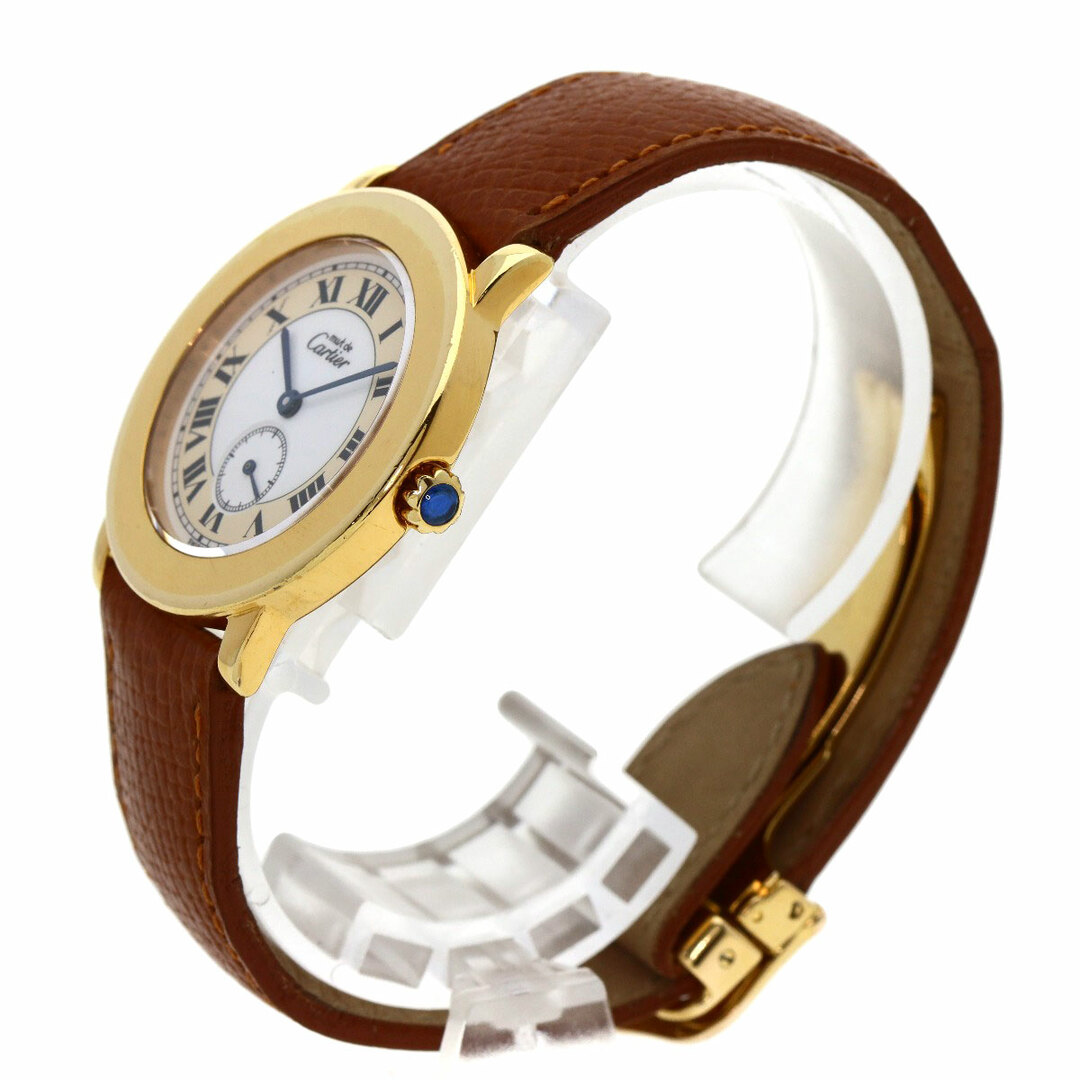 Cartier(カルティエ)のCARTIER マスト2 ロンド 腕時計 GP 革 ボーイズ メンズの時計(腕時計(アナログ))の商品写真