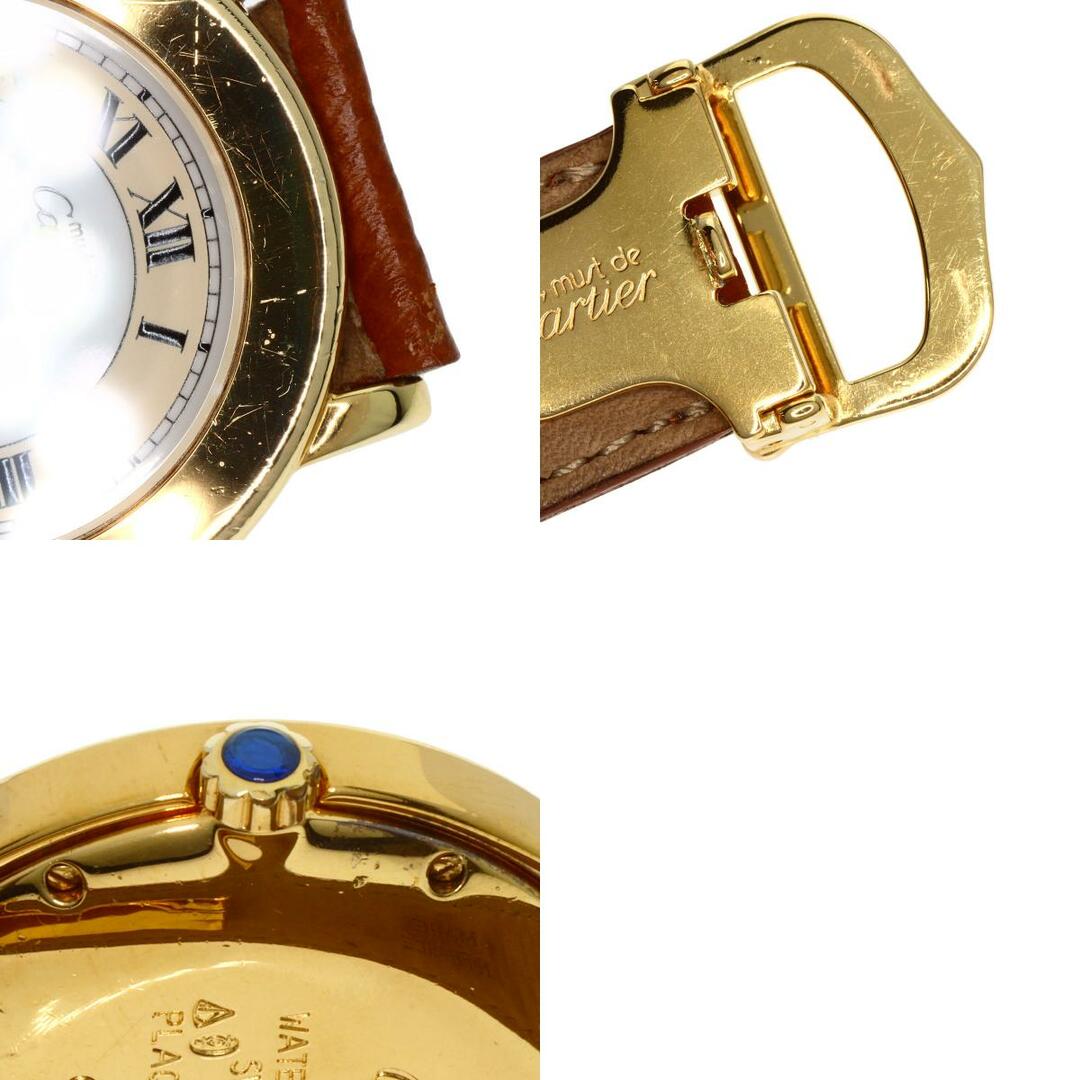 Cartier(カルティエ)のCARTIER マスト2 ロンド 腕時計 GP 革 ボーイズ メンズの時計(腕時計(アナログ))の商品写真