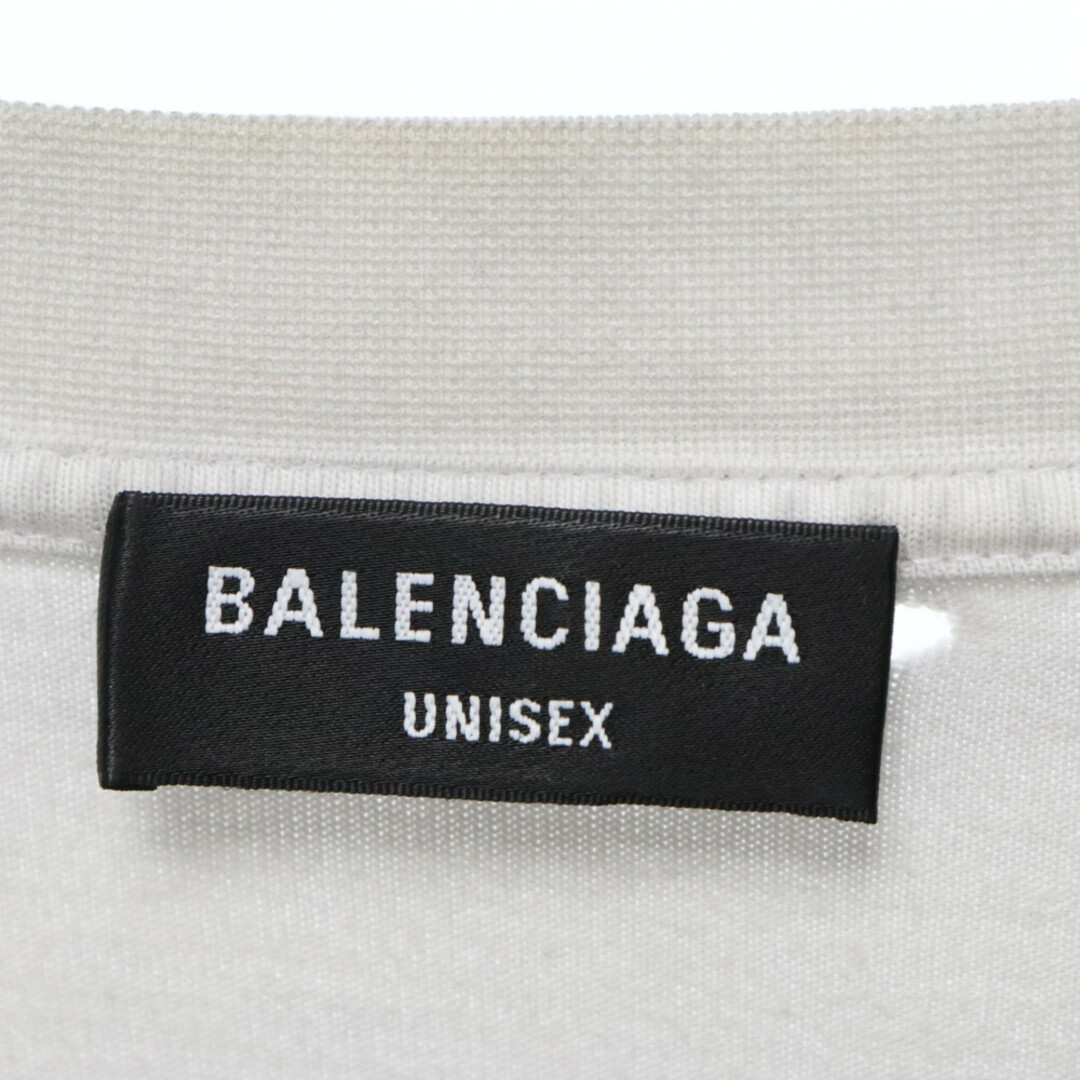 Balenciaga(バレンシアガ)のBALENCIAGA バレンシアガ 22SS METAL DOUBLE SLEEVE USED加工 メタルロゴ ダブルスリーブ ロングスリーブTシャツ グレー 698089 メンズのトップス(Tシャツ/カットソー(七分/長袖))の商品写真