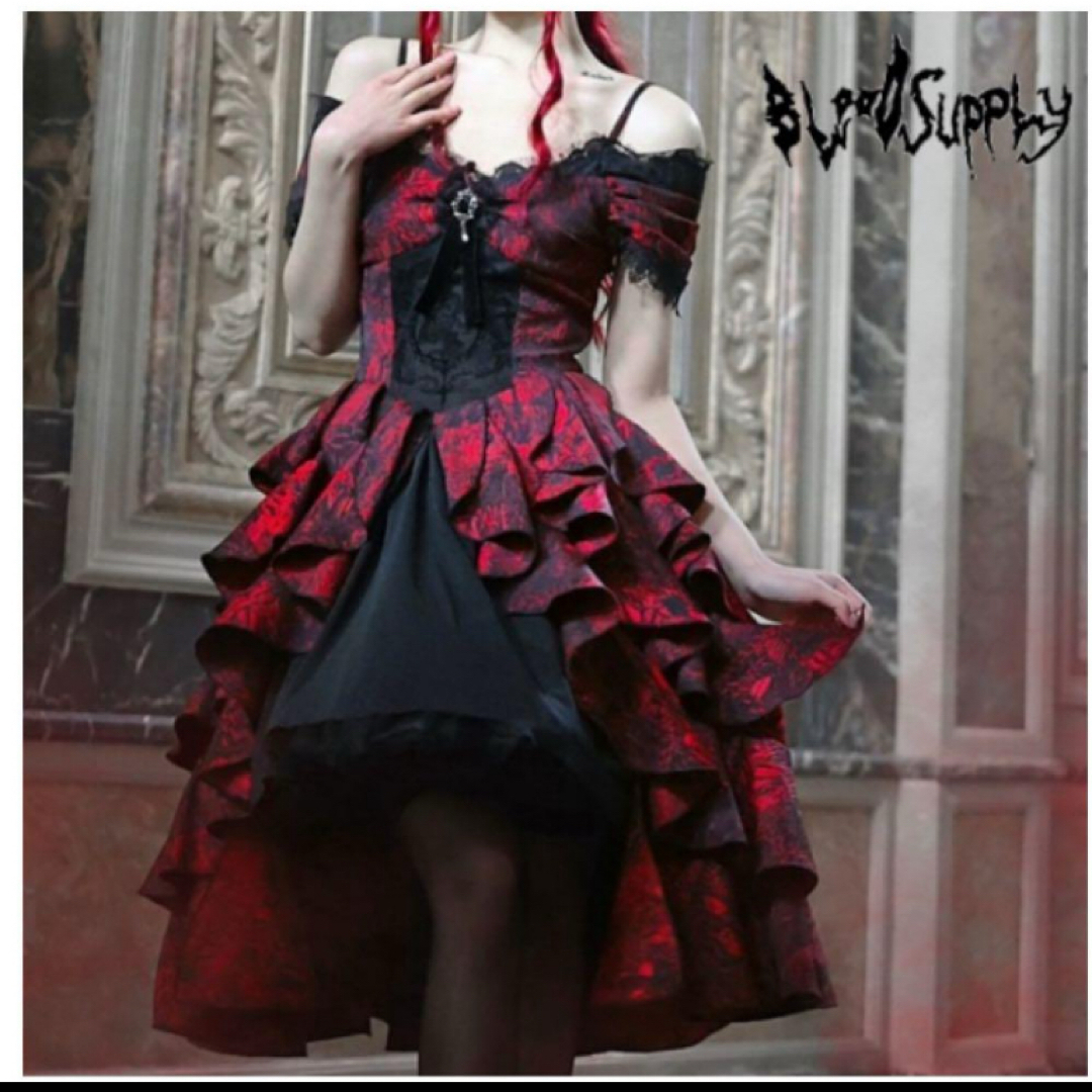 BLOOD SUPPLY  オフショルダー ドレス ワンピース レディースのワンピース(ひざ丈ワンピース)の商品写真