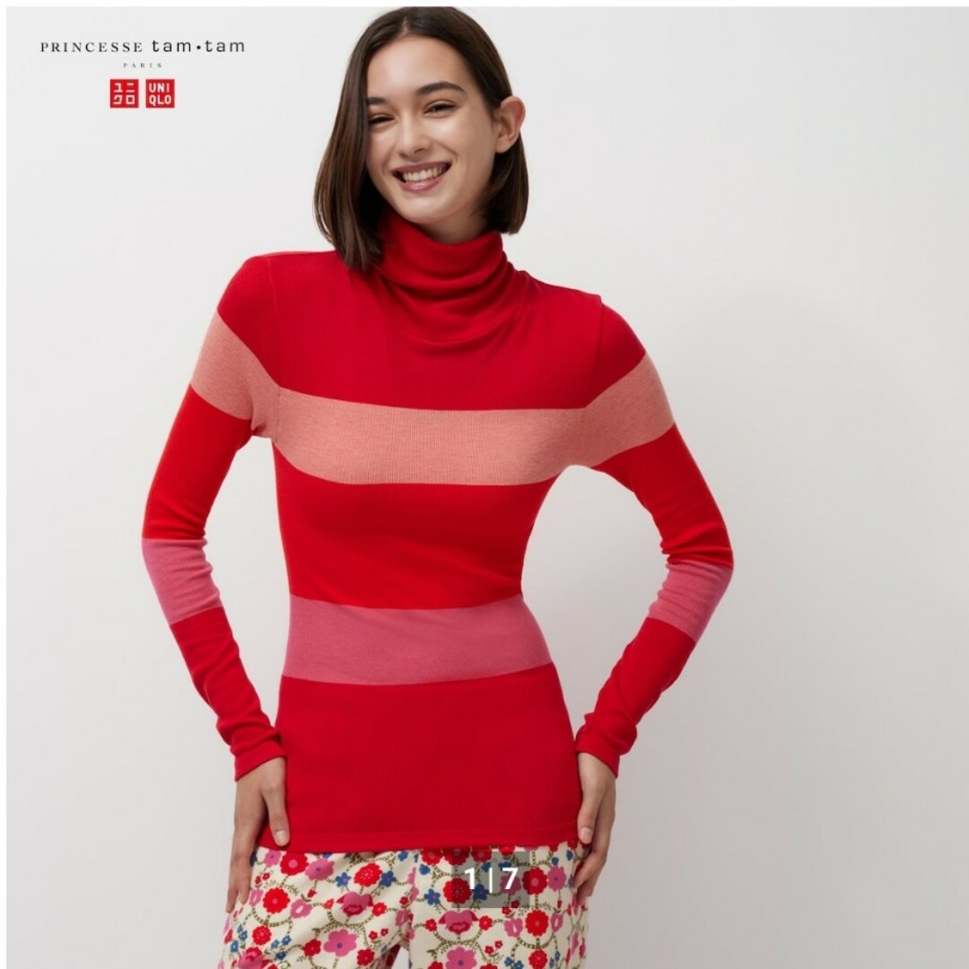 UNIQLO(ユニクロ)の新品★ ユニクロ ヒートテック極暖シームレスリブタートルネックT ★ L レディースのトップス(ニット/セーター)の商品写真