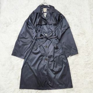 Hermes - エルメス レインコート 34 ベルト ロング丈 春 秋 梅雨 ダークネイビー