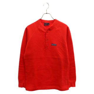 パタゴニア(patagonia)のPATAGONIA パタゴニア 80s USA製 CAPILENE キャプリーン ヘンリーネック フリースシャツ カットソー 長袖シャツ レッド(シャツ)