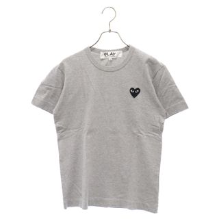 PLAY COMME des GARCONS プレイコムデギャルソン ハートワッペン付き クルーネック半袖Tシャツ グレー AZ-T076(Tシャツ/カットソー(半袖/袖なし))