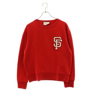 グッチ(Gucci)のGUCCI グッチ 18AW×MLB コラボ サンフランシスコ ジャイアンツ ロゴ クルーネック スウェットトレーナー 475532 X9Y98 レッド(スウェット)