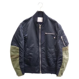 サカイ(sacai)のSacai サカイ 21SS NYLON TWILL JACKET MA-1 ナイロン ツイル ジャケット 21-02523M ブラック(ナイロンジャケット)