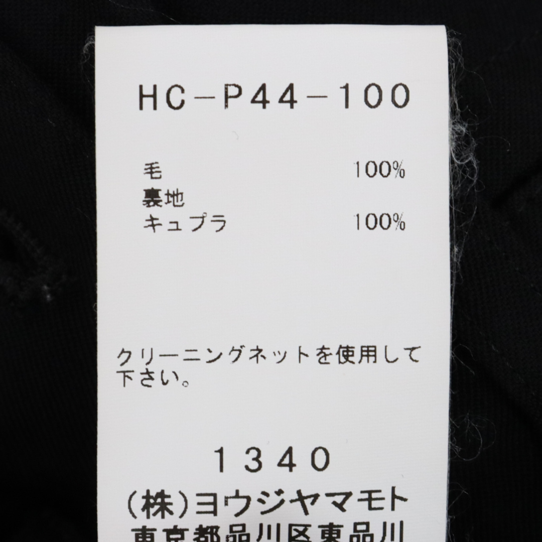 Yohji Yamamoto(ヨウジヤマモト)のYohji Yamamoto POUR HOMME ヨウジヤマモト プールオム 19AW 裾ベルト ホワイトボタン ウールギャバジン ワイドパンツ ブラック HC-P44-100 メンズのパンツ(その他)の商品写真