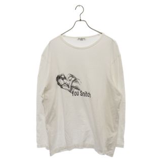 ヨウジヤマモト(Yohji Yamamoto)のYohji Yamamoto POUR HOMME ヨウジヤマモト プールオム 17AW ヌード天竺女 プリント L/Sカットソー Tシャツ ホワイト HK-T20-077(Tシャツ/カットソー(七分/長袖))