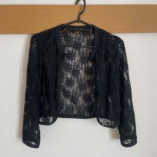 SHEIN - SHEIN LUNE オープンフロント クロップ レース ジャケット