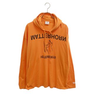 VETEMENTS ヴェトモン 18SS Light Ruffle Hoodie MATTERHORN ライト フーディ プルオーバーパーカー カットソー オレンジ WSS18TR11(パーカー)