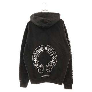 クロムハーツ(Chrome Hearts)のCHROME HEARTS クロムハーツ 24SS WWW.CHROMEHEARTS.COM SILVER GLITTER HOODIE シルバーグリッターフーディ オンライン限定 プルオーバーパーカー ラメ ホースシュー ブラック(パーカー)