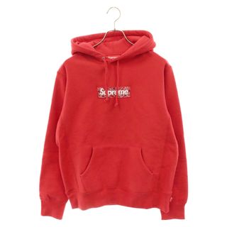 シュプリーム(Supreme)のSUPREME シュプリーム 19AW Bandana Box Logo Hooded Sweatshirt バンダナボックスロゴプルオーバーパーカー フーディー レッド(パーカー)