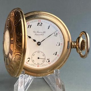 ティソ(TISSOT)の【動作品】ティソ TISSOT アンティーク 懐中時計 手巻き ハンターケース(その他)