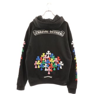 Chrome Hearts - CHROME HEARTS クロムハーツ 22SS MLTCOL CEM CRS HD ZIP マルチカラー セメタリークロス ジップフーディ スウェット プルオーバー パーカー ブラック