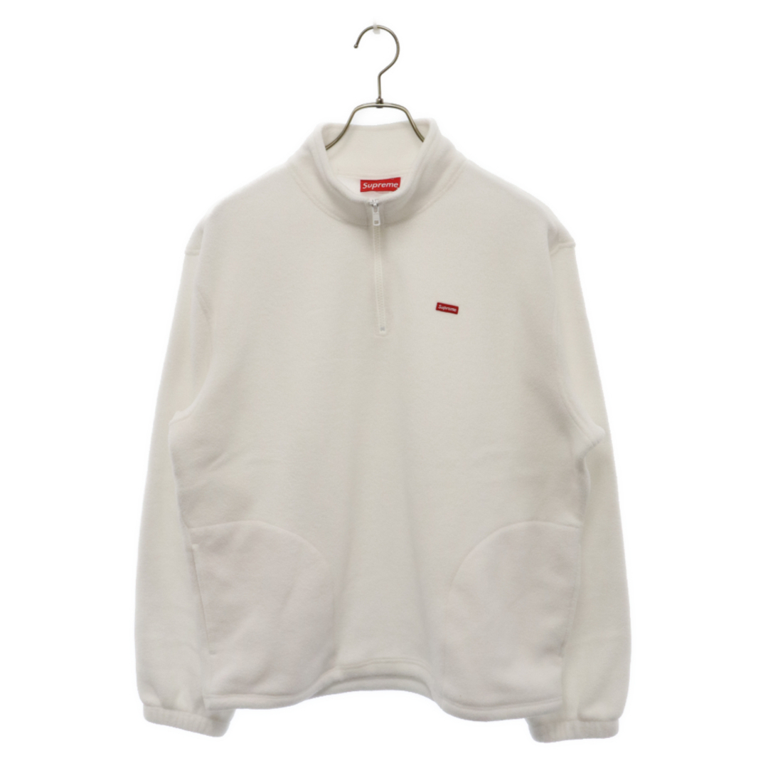 Supreme(シュプリーム)のSUPREME シュプリーム 19AW Polartec Half Zip Pullover ポーラテックミニボックスロゴハーフジップフリースプルオーバー ホワイト メンズのジャケット/アウター(フライトジャケット)の商品写真