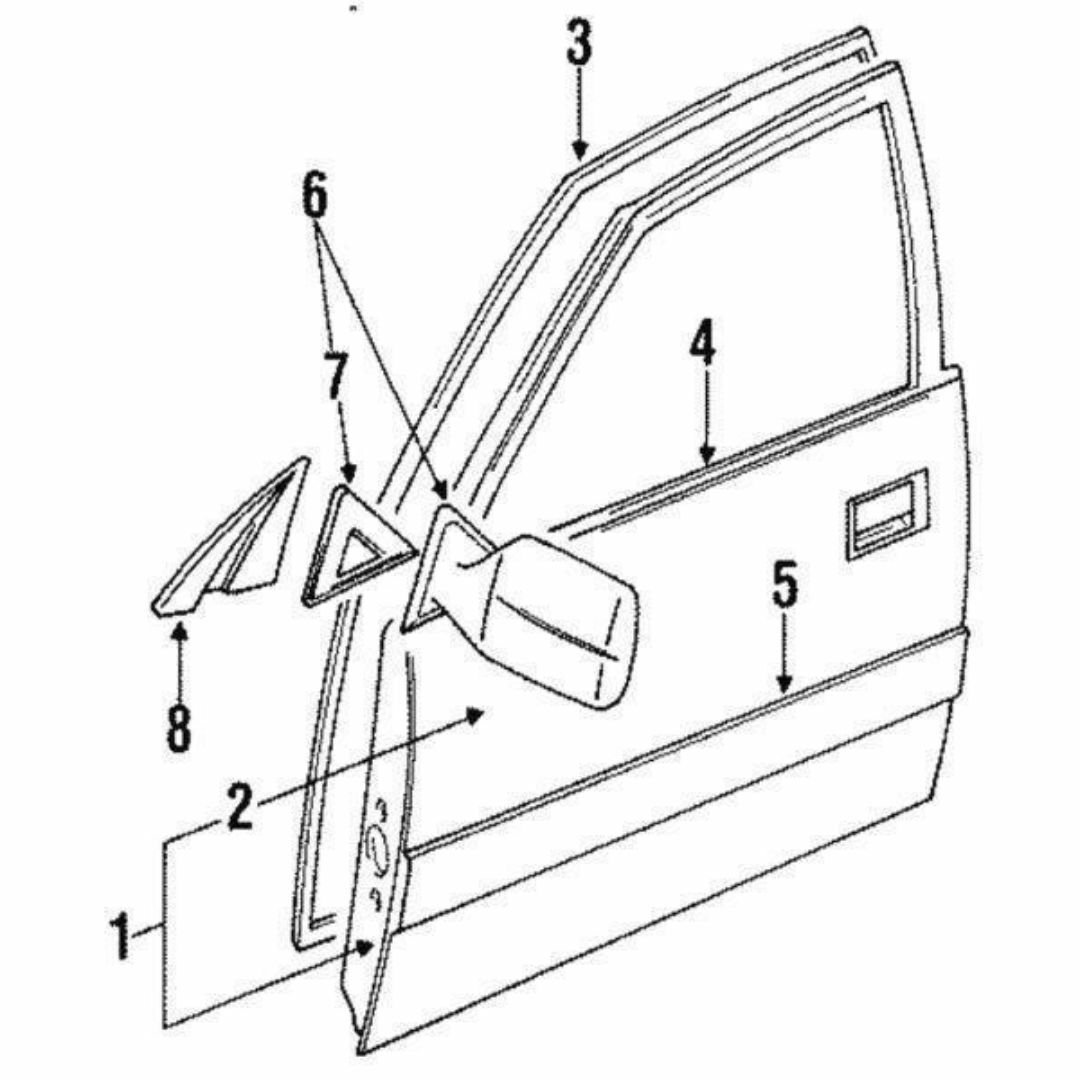 トヨタ(トヨタ)のトヨタ ランドクルーザー 80 フロント・リアドア ウエザストリップ 左右セット 自動車/バイクの自動車(車種別パーツ)の商品写真