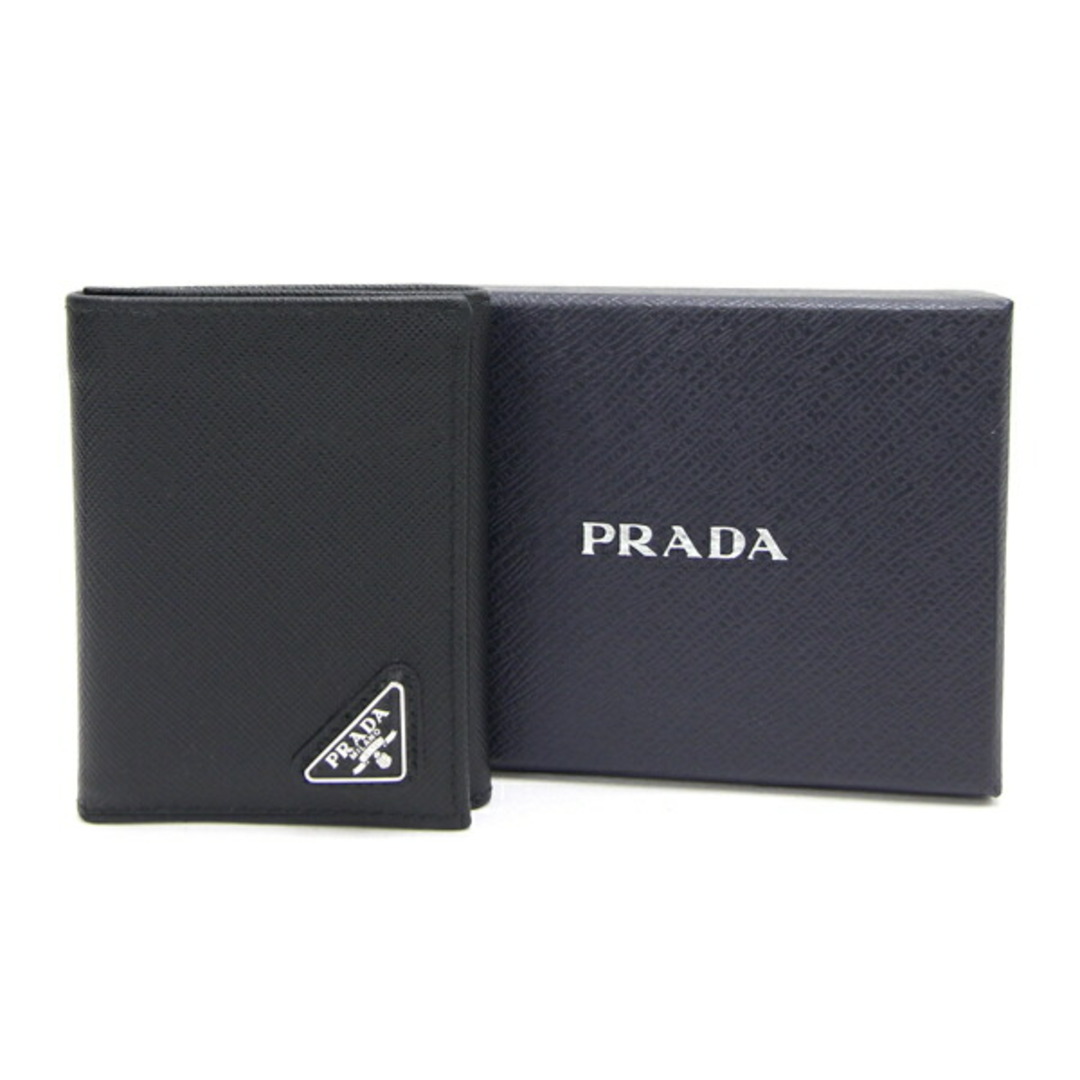 PRADA(プラダ)の プラダ 三つ折り札入れ 2MH041 ブラック レザー レディースのファッション小物(財布)の商品写真