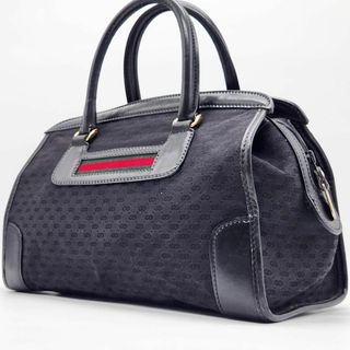 グッチ(Gucci)のグッチ ミニボストン マイクロGGキャンバス シェリーライン インターロッキング(ボストンバッグ)