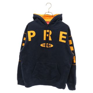 シュプリーム(Supreme)のSUPREME シュプリーム 19AW Spread Logo Hooded Sweatshirt スプレッド ロゴ プルオーバー パーカー ネイビー/イエロー(パーカー)