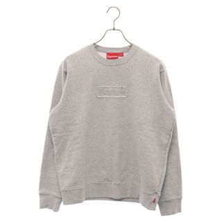 シュプリーム(Supreme)のSUPREME シュプリーム 20SS Cutout Logo Crewneck カットアウト ボックス ロゴ クルーネック スウェット トレーナー グレー(スウェット)