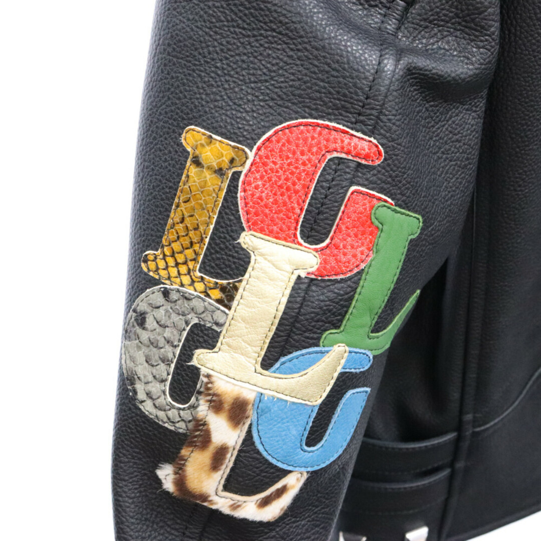 GALLERY DEPT. ギャラリーデプト ×LANVIN Perfecto Leather Jacket ランバン スタッズ パッチ加工 ダブルライダースジャケット ブラック JA0062 10 L014 メンズのジャケット/アウター(ライダースジャケット)の商品写真