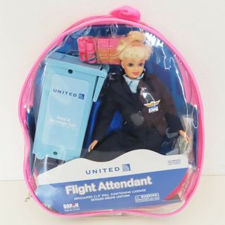 バービー(Barbie)のS03 新品 Barbie バービー ユナイテッド航空 フライトアテンダント(ぬいぐるみ/人形)