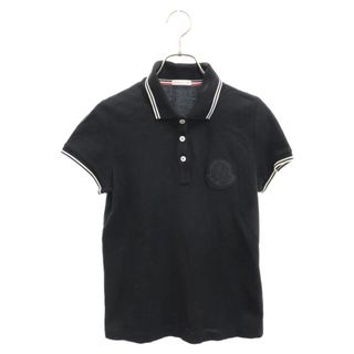 モンクレール(MONCLER)のMONCLER モンクレール 18SS POLO MANICA CORTA ロゴワッペン 鹿の子 半袖 ポロシャツ ブラック E10938386061(ポロシャツ)