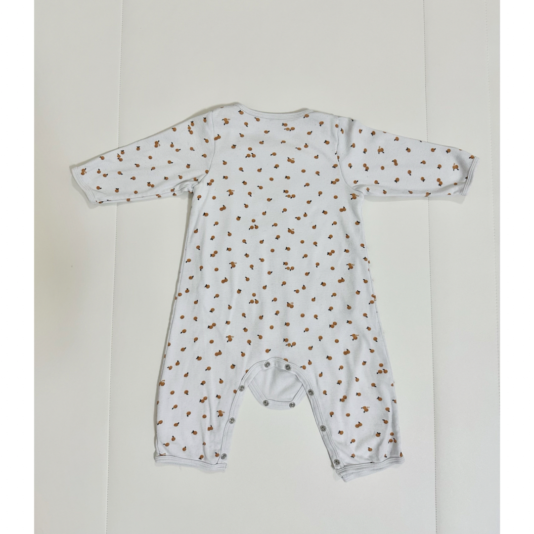 PETIT BATEAU(プチバトー)のプチバトー 長袖ロンパース ボディジャマ 12m 74cm キッズ/ベビー/マタニティのベビー服(~85cm)(カバーオール)の商品写真