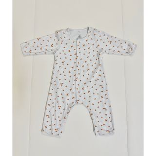 プチバトー(PETIT BATEAU)のプチバトー 長袖ロンパース ボディジャマ 12m 74cm(カバーオール)