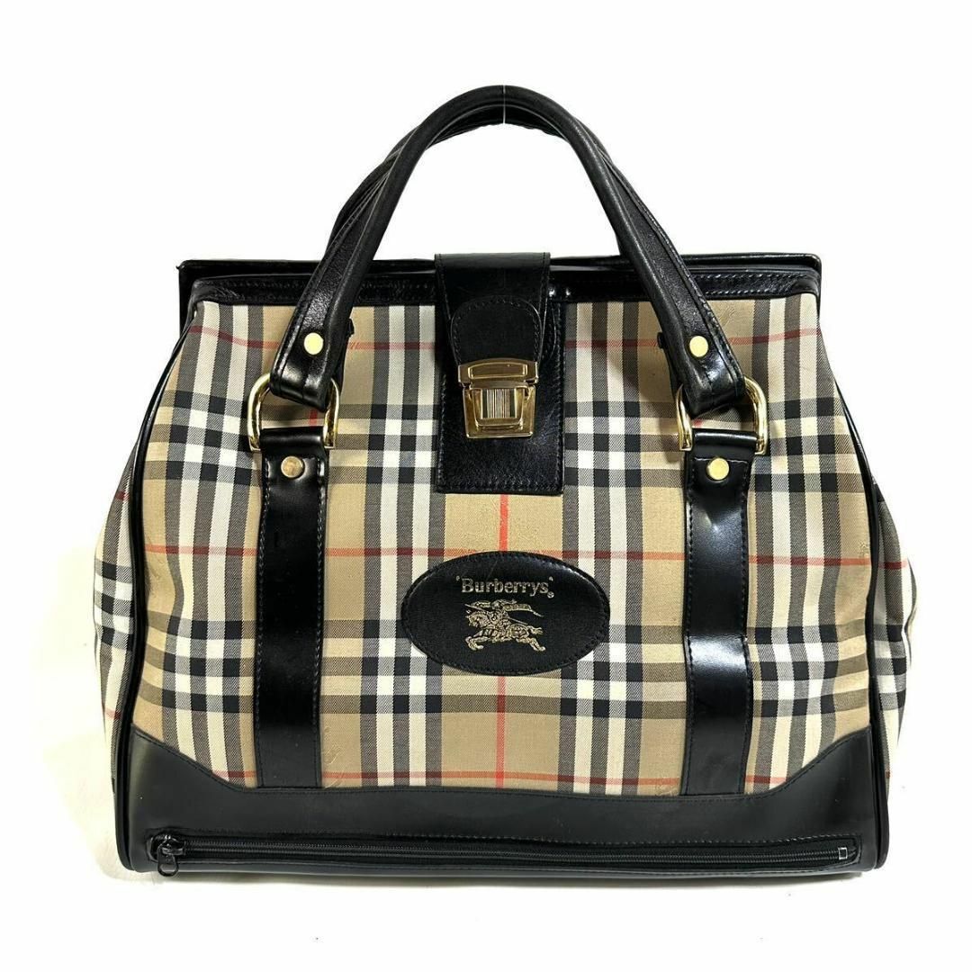 BURBERRY(バーバリー)のBurberry 大容量ダレスバッグ ノバチェック ビンテージ 希少品 メンズのバッグ(ビジネスバッグ)の商品写真