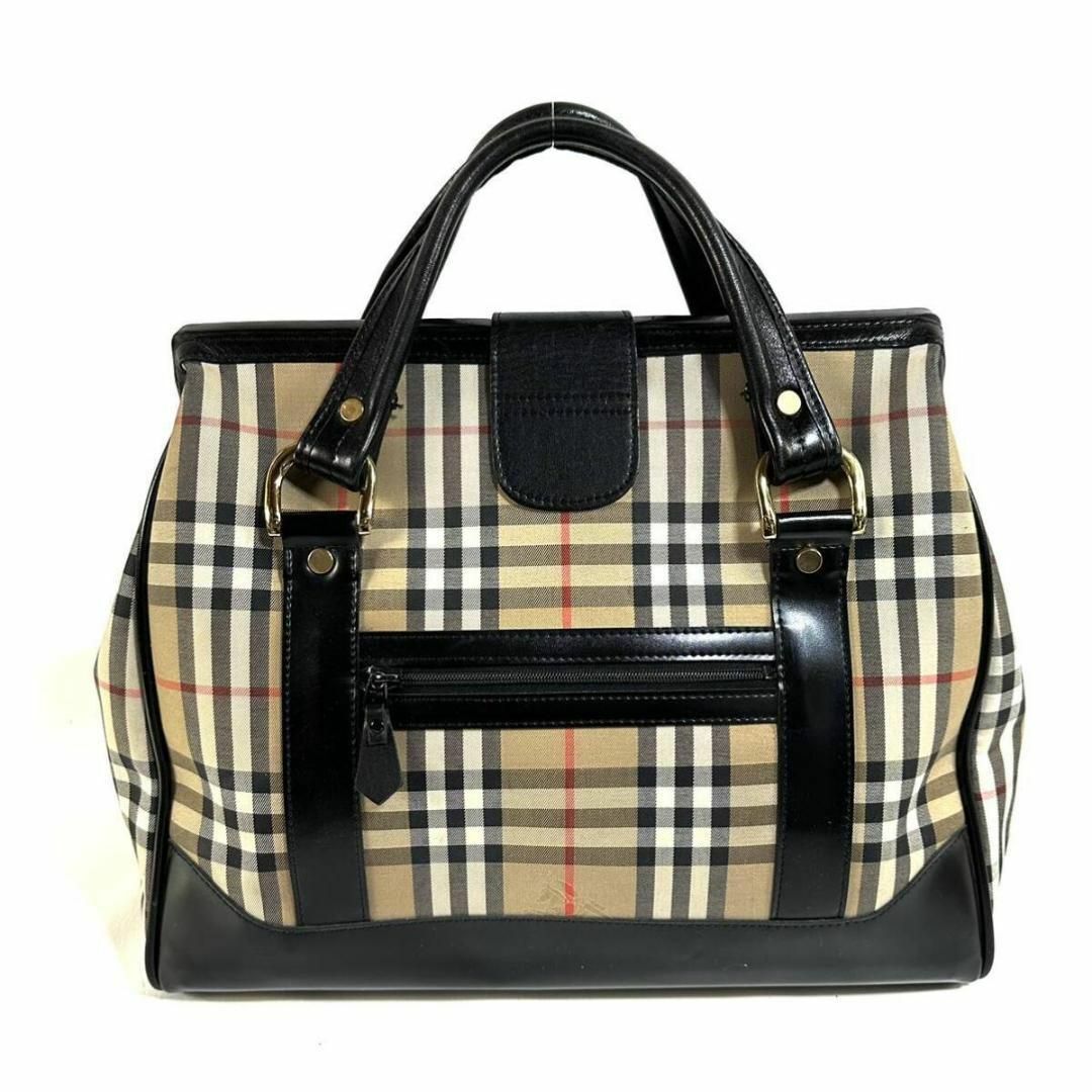 BURBERRY(バーバリー)のBurberry 大容量ダレスバッグ ノバチェック ビンテージ 希少品 メンズのバッグ(ビジネスバッグ)の商品写真