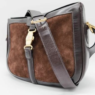 セリーヌ(celine)のセリーヌ ショルダーバッグ トリオンフ 斜め掛け可 スエード 本革 ブラウン(ショルダーバッグ)