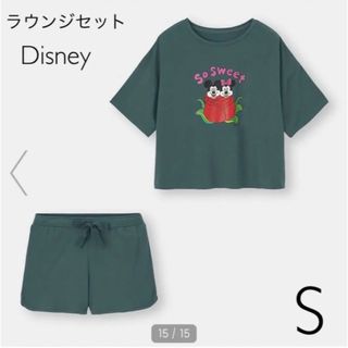 ジーユー(GU)のGU  ラウンジセット(半袖)Disney  S(ルームウェア)