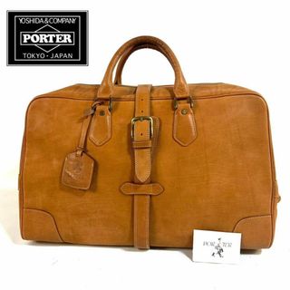 ポーター(PORTER)の【美品】PORTER CASTERレザー 大容量 ボストンバッグ  キャメル(ボストンバッグ)