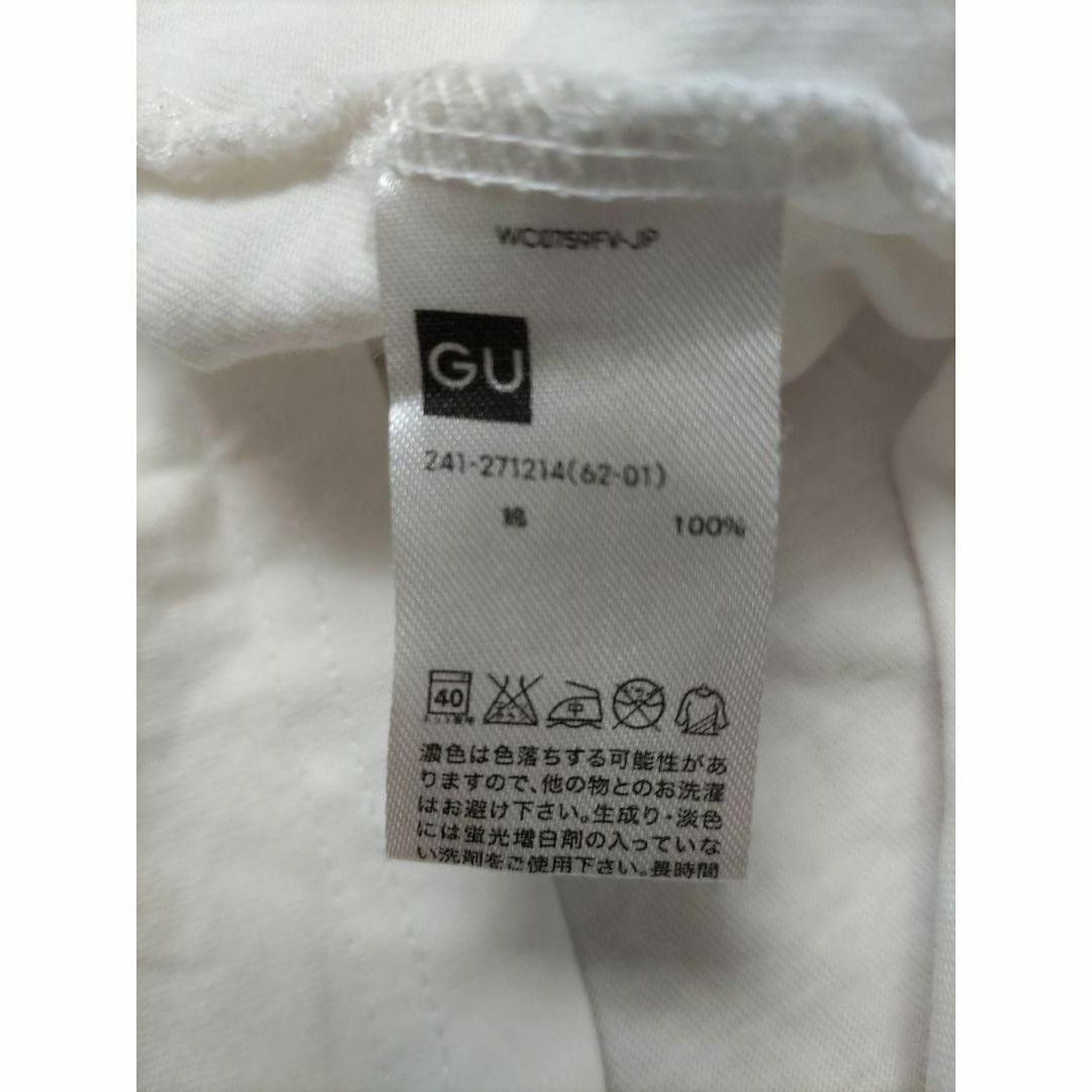 GU(ジーユー)のGU ジーユー レディース 半袖Tシャツ 白 Mサイズ レディースのトップス(Tシャツ(半袖/袖なし))の商品写真