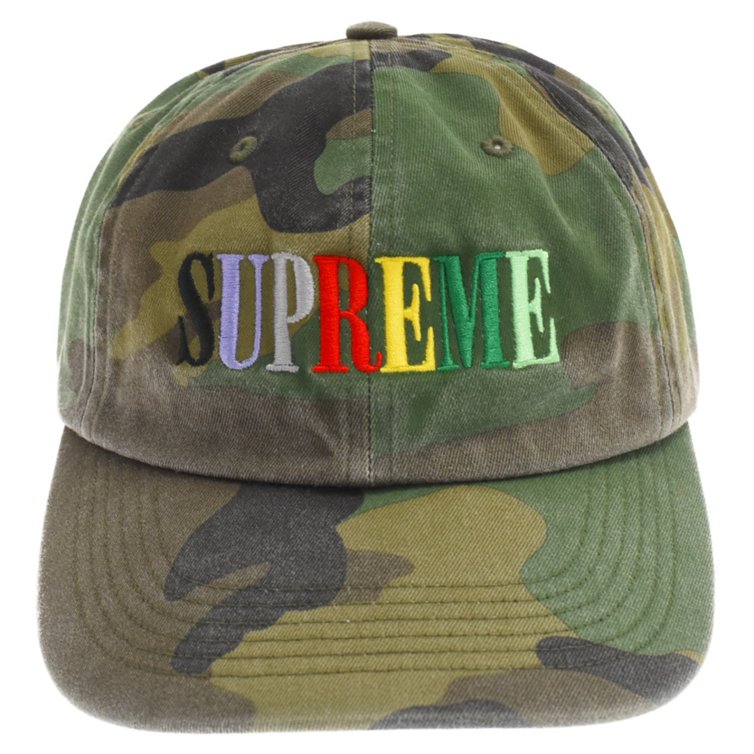 Supreme(シュプリーム)のSUPREME シュプリーム 20AW MULTI COLOR LOGO 6-PANEL CAP ミリタリーカラーロゴ6パネルキャップ帽子 迷彩カモ メンズの帽子(キャップ)の商品写真