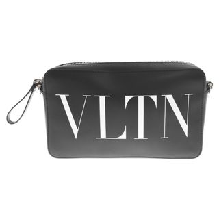 valentino garavani - VALENTINO GARAVANI ヴァレンチノガラヴァーニ VLTN 2Way レザーバッグ ショルダーバッグ クラッチバッグ ブラック